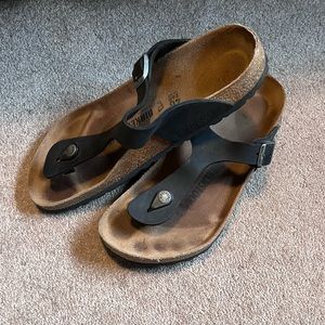 Birkenstock Gizeh Sandals Size 40/9-9.5 Black